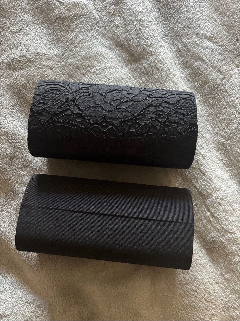 Dolce & Gabbana Black Women's Glasses Case Set - Lace and Satin Finish